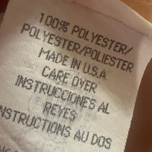 Vintage Leslie Fay Cream Tan Polkadot Long Sleeve Blouson Dress Union Made Sz 12 - Picture 9 of 10